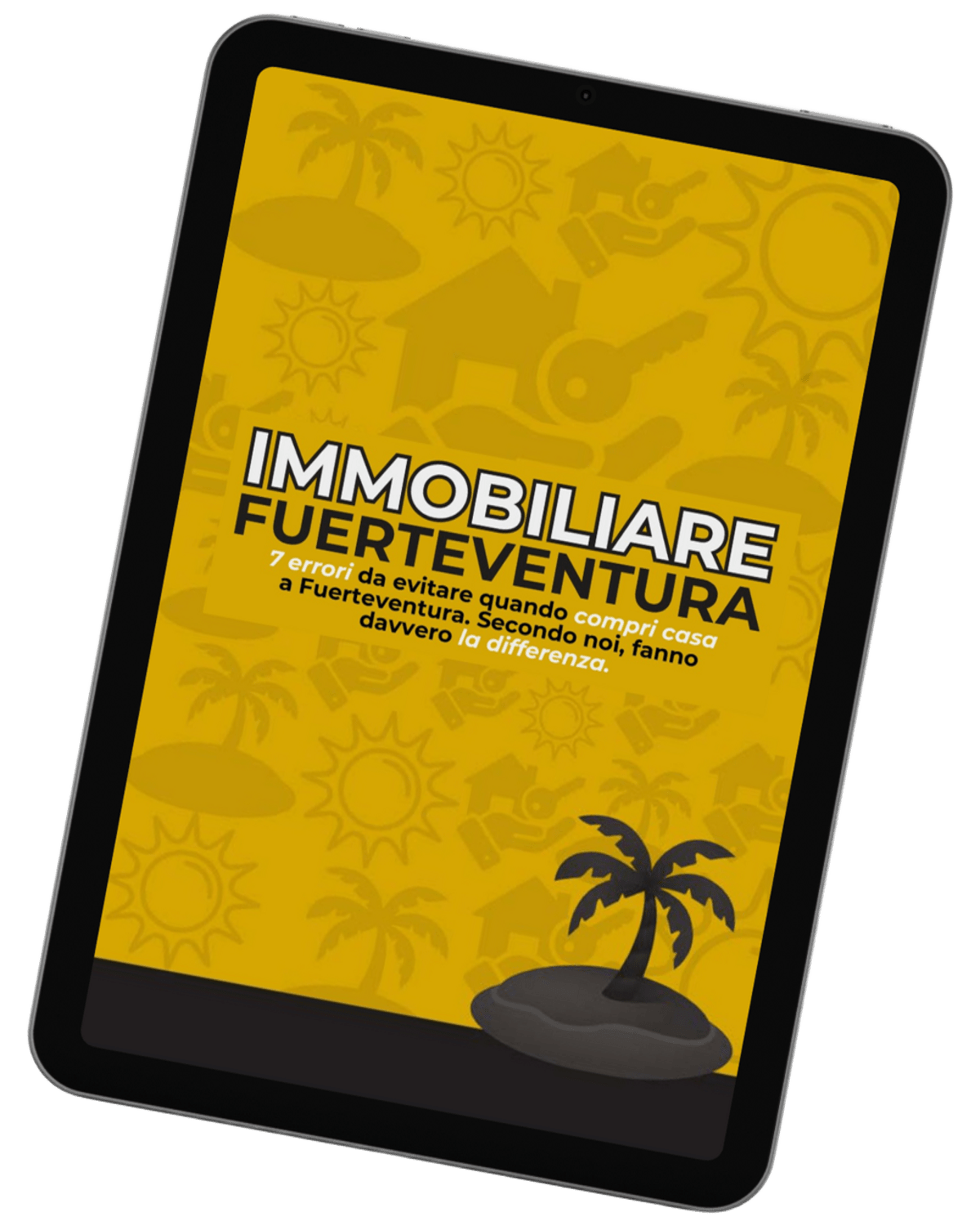 Immagine iPad con Guida Immobiliare Fuerteventura